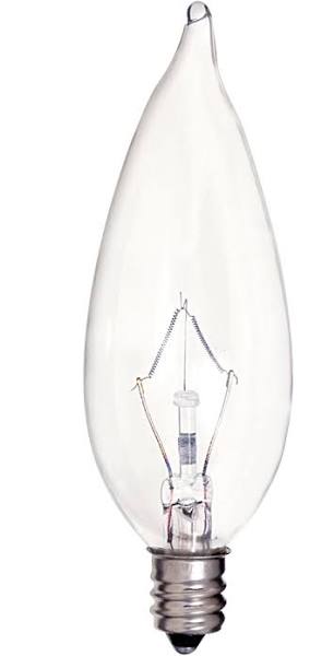 Replacement for Satco S4466 40W Torpedo Clear 40W CA9 1/2 Incandescent E12 Candelabra - NOW LED S21297