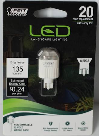 Feit LVW18/LED 135 Lumens 3000K Non-Dimmable LED Bulb WEDGE