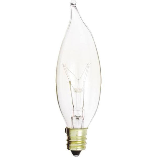 Replacement for Satco S3783 40W TORP CAND CL 40 watt BA9 1/2 Clear Incandescent E12 Candelabra - NOW LED S21820