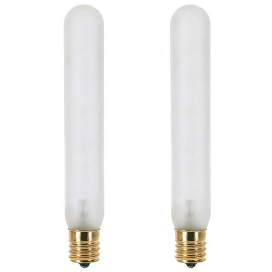 Satco S3715 15T6/FR/E12/120V 15W T6 E12 Incandescent Light Bulb - 2 PACK