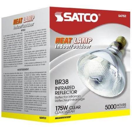 Satco S4752 175BR38/CLEAR HEAT 175 Watt BR38 Incandescent