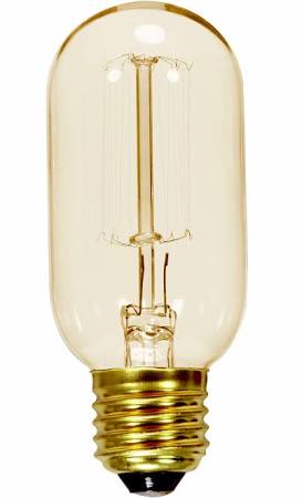 Satco S2421 40T9/CL/12S/120V 40W Vintage T9 Incandescent Light Bulb