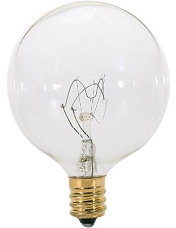 Replacement for Satco S3831 60 watt G16 1/2 Incandescent Globe Clear E12 Candelabra base - NOW LED S21209