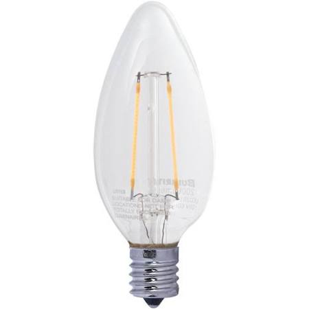 Replacement for Bulbrite 776655 LED2B11/27K/FIL/E12/2 2W Filaments B11 Bulb with Clear - NOW 776855